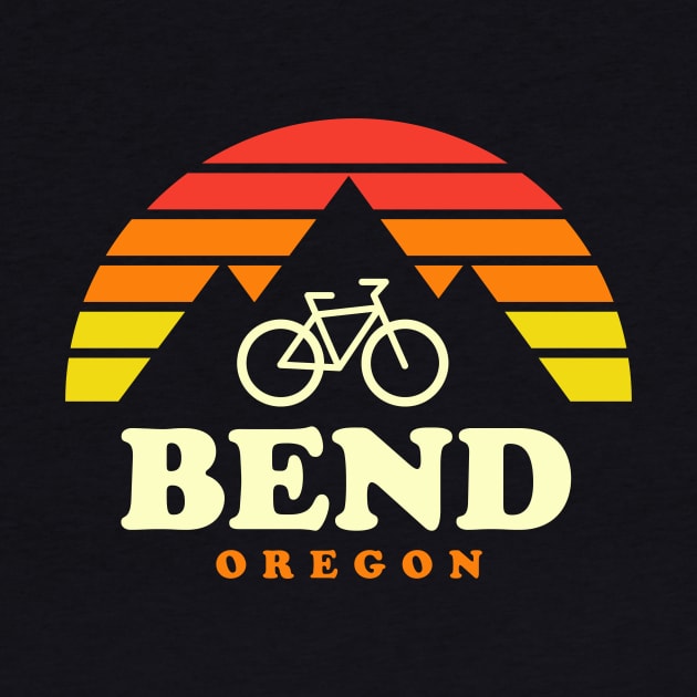 Bend Oregon Mountain Biking Bend Mtb Trails Retro by PodDesignShop